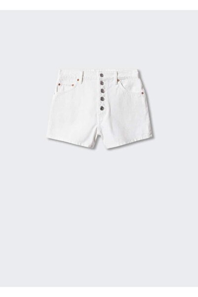 MANGO Woman Düğmeli Kot Şort