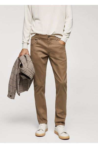 MANGO Man Slim Fit Stretch Cotton Trousers