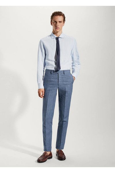 MANGO Man 100% linen pants