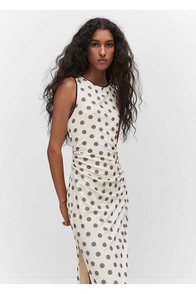 MANGO Woman Spate deschis, rochie cu modele