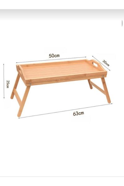 Bamboo Large Size Folding Pedestal Bamboo Bed Enjoyment Tray, 50cm *35Cm Portable Tray