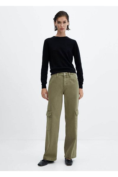 MANGO Woman Wideleg cargo jean