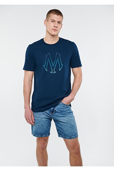 Mavi Men's Logo Printed Navy Blue T-Shirt Regular Fit / Regular Fit0610635-70490