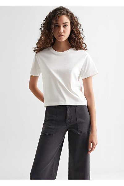 Mango Teen Tricou Alb Pentru Copii