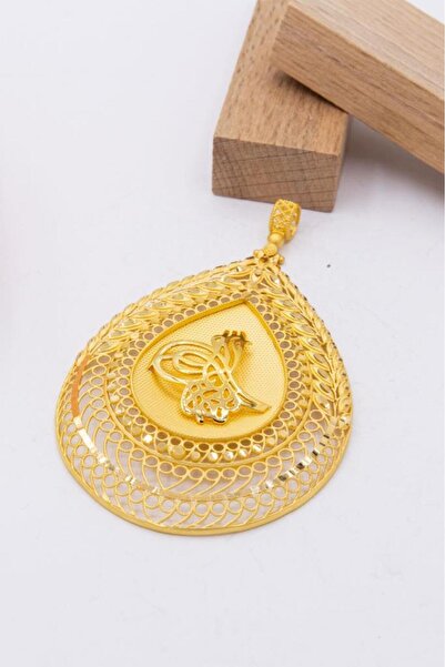 latif kuyumcu 22 Ayar Altın Füzyon Döküm Tuğralı Altın Kolye LKKLY1114