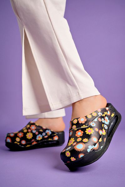 Aleza Shoes Papuci Sabo din piele naturală cu talpă Air (AIR).