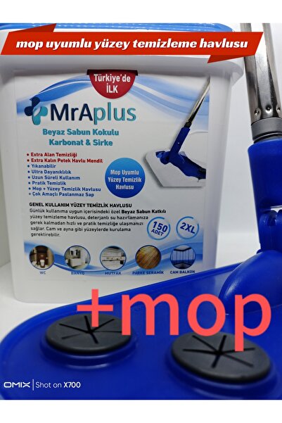 MrAplus Mop Uyumlu Yüzey Temizleme Havlusu,8 Kat 4 Xl Petek Yüzeyli Özel Havl...