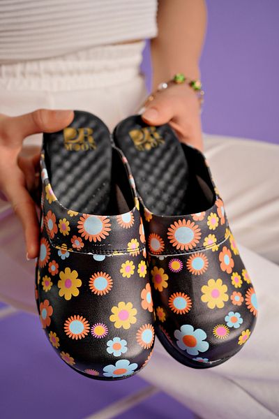 Aleza Shoes Papuci Sabo din piele naturală cu talpă Air (AIR).