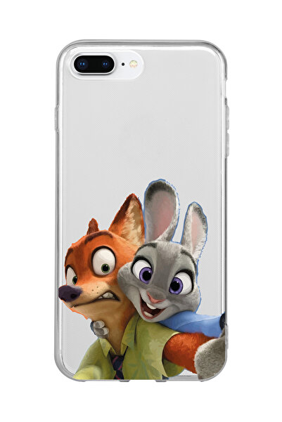 Magic Ring Iphone 7 Plus ve 8 Plus Uyumlu Zootropolis Judy & Nick Tasarımlı Ş...