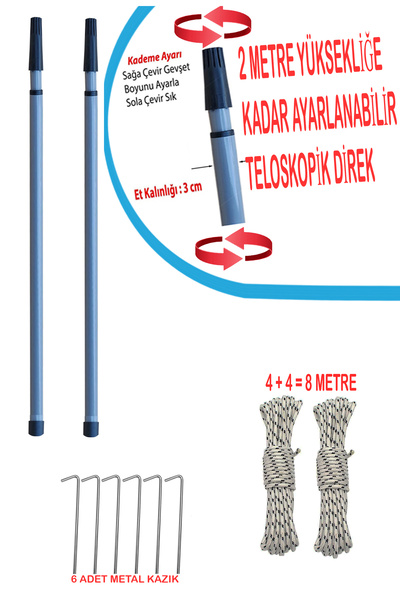 Nurnivus Tent Plus Araç Kamp Çadırı Tente Gölgelik Katlanır Çok Amaçlı Araç üstü Branda Piknik Plaj Çadırı