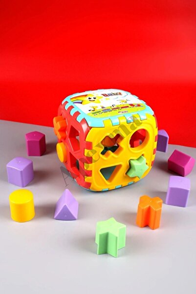 Apexma Eğitici Geometrik Şekilli Büyük Bultak Küp - Kız Erkek Oyuncak