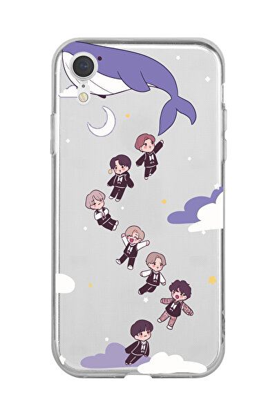 Magic Ring Iphone XR Uyumlu Sevimli BTS Karakterler Tasarımlı Şeffaf Telefon ...