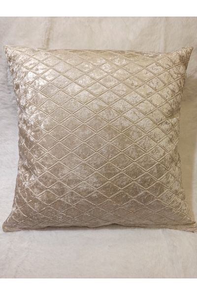 ŞENER HOME 2-Piece Diamond Honeycomb Decorative Throw Pillow Cover - Gray