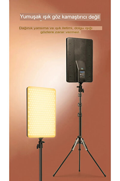 post alley 19 İnç 100W LED Video Işık Kiti Studio Pograph Light Kamera Lambas...