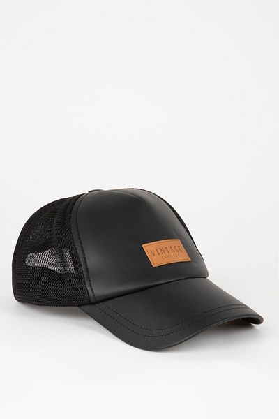 DeFacto Men's Faux Leather Cap Hat W8557AZ24SM