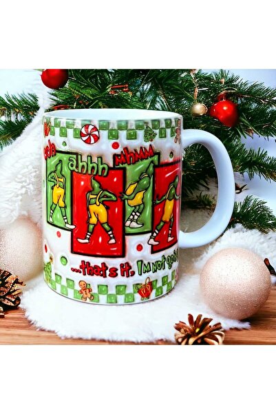 mug shop Grinch Kupa Bardak-Hediyelik Yılbaşı Grinch Tasarım Kupa