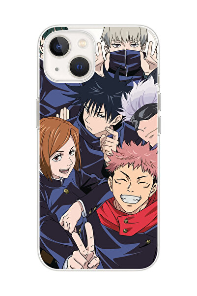 Magic Ring Iphone 15 Uyumlu Jujutsu Kaisen Tasarımlı Şeffaf Telefon Kılıfı