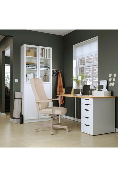 IKEA bambu-beyaz 140x65 cm ferah çalışma masası Akdenizshop