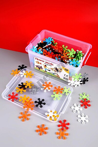 Apexma Eğitici Çiçek Puzzle Şekil Tasarım Set 250 Parça - Kız Erkek Oyuncak