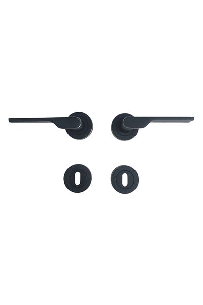 DSYapıAksesuar 2019 Room Door Handle with Black Badge (1 Set) (Room)