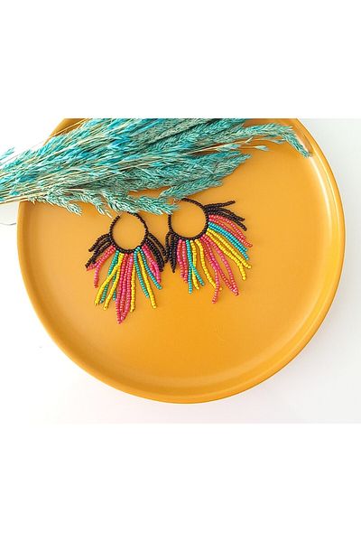 İPAR AKSESUAR Needlework Handmade - Sand Bead Earrings