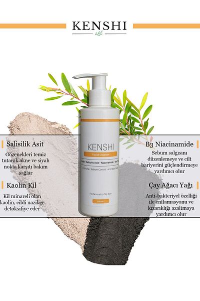 Kenshi جل غسول الوجه الخاص للبشرة المختلطة والعادية والدهنية