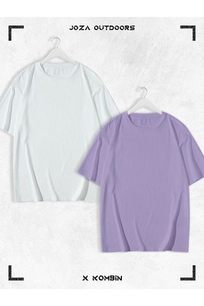 Joza Outdoors Tom and Jerry με μοτίβο Lover Oversize T-Shirt Σετ 2 τεμαχίων - Unisex Συνδυασμός