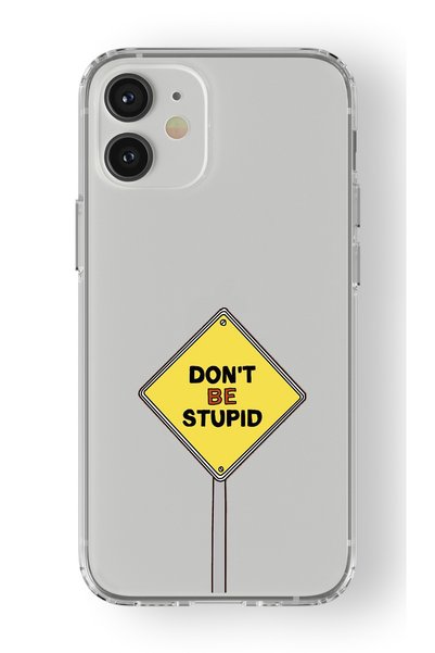 Multitronic حافظة شفافة مطبوعة متوافقة مع هاتف Iphone 12 Mini بتصميم لا تكن غ...