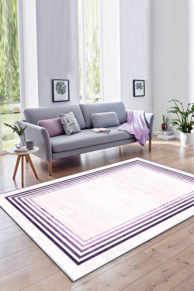 Halise Home Kaymaz Tabanlı Yıkanabilir Baskılı Halı Yolluk