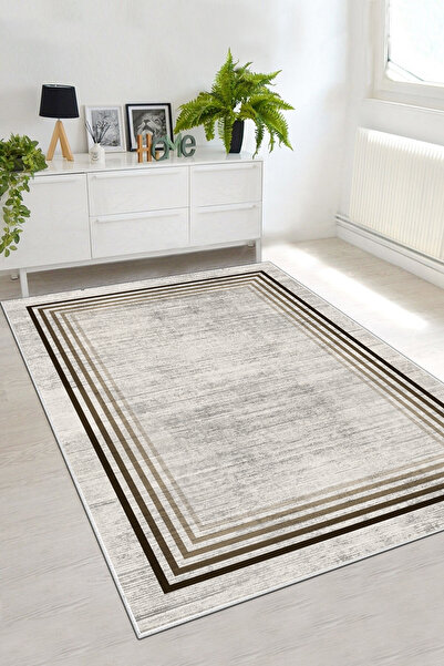 Halise Home Kaymaz Tabanlı Yıkanabilir Baskılı Halı Yolluk