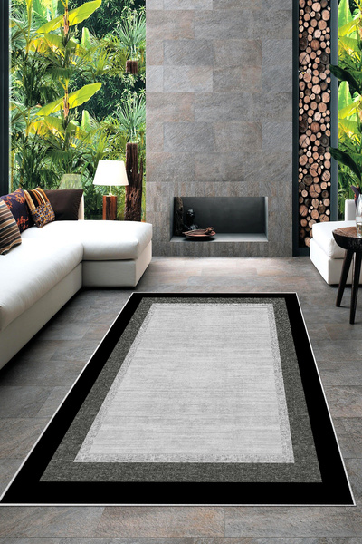 Halise Home Kaymaz Tabanlı Yıkanabilir Baskılı Halı Yolluk