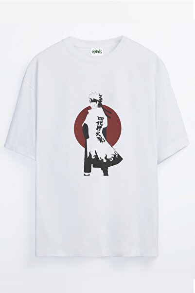 Grove Fashion Anime Naruto Uzumaki Printed Unisex Oversize T-shirt