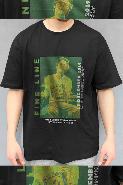 Grove Fashion Tricou oversize cu imprimeu Fine Line Harry Styles unisex