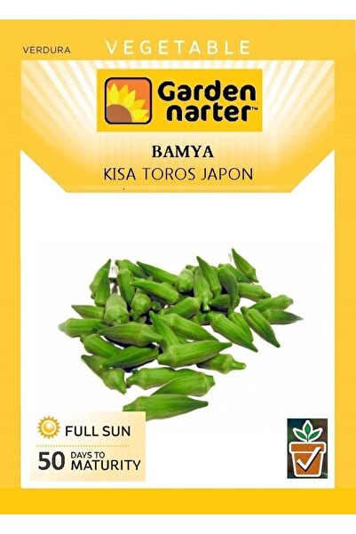 GARDEN NARTER Kısa Bamya Tohumu Doğal Organik Bamya Tohumu Pakette 5 gr 70 Tohum