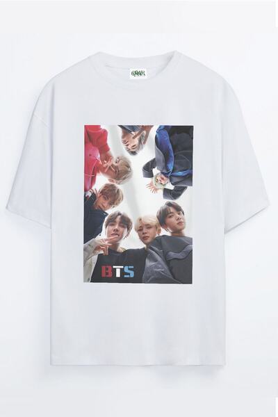 Grove Fashion تي شيرت كبير الحجم مطبوع للجنسين من Bts Idol