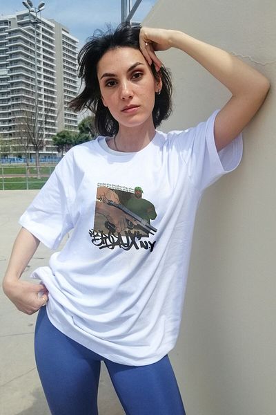 Grove Fashion Tricou oversize cu imprimeu alb Grove Gang unisex