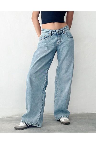 LİMABEL Blugi largi, blugi, blugi, blugi, largi, confortabili, pantaloni largi de damă