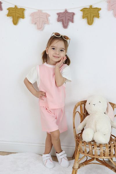 Harika KIDS Κοριτσίστικο σορτς με κέντημα χελώνας διπλό σετ