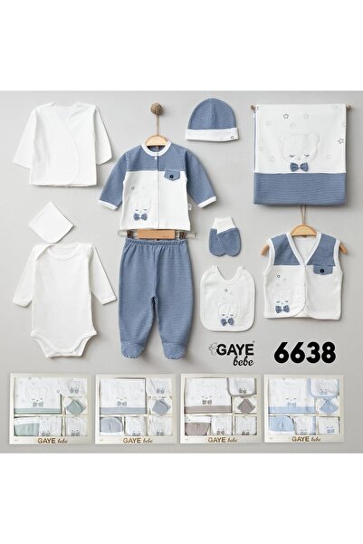 Gaye Bebe Organik ve Pamuklu Yeşil 10 Lu Hastane Çıkışı Zıbın Seti