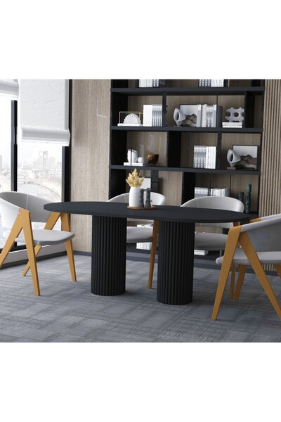 Seyvey Dizayn özel tasarım oval yemek masası 180*90 salon masa