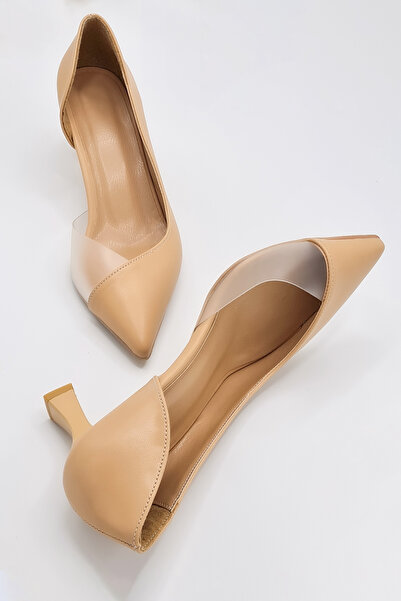 StWenn 353 Black Skin Heeled Women's Shoes