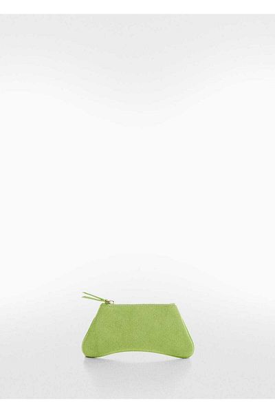 MANGO Woman Asymmetric leather card holder