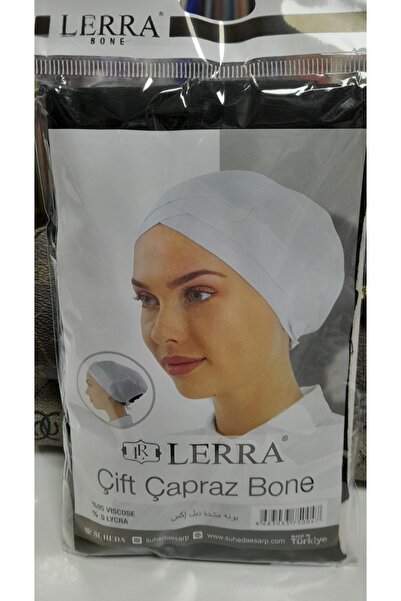 Genel Markalar Çift çapraz penye bone beyaz