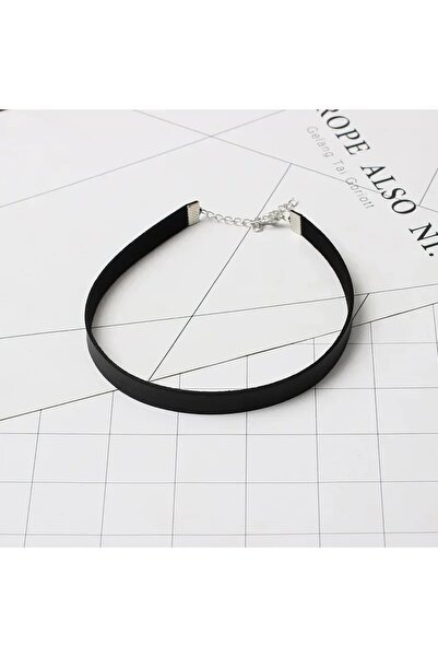 MutluBiDünya Vintage Deri Choker Kolye
