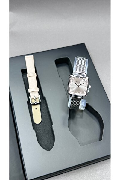 Ferrucci Retro Hasır Kordon Kadın Kol Saati Deri Kordon Hediyeli