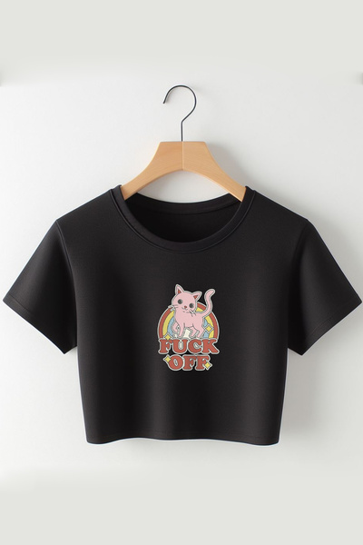 Vordevia Jebi se mačka Štampano Skraćeni kroj majica