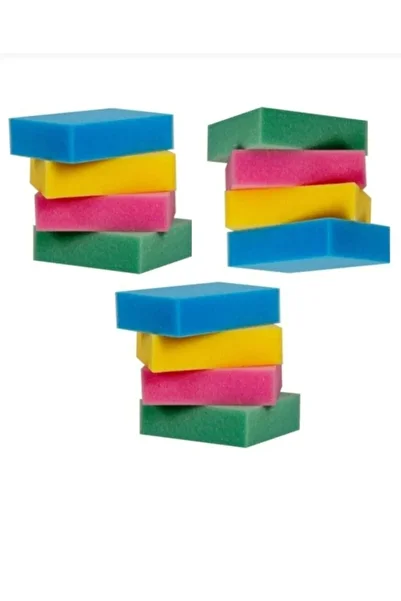 efmues Colorful sponge square dish sponge car wash sponge 12 pieces