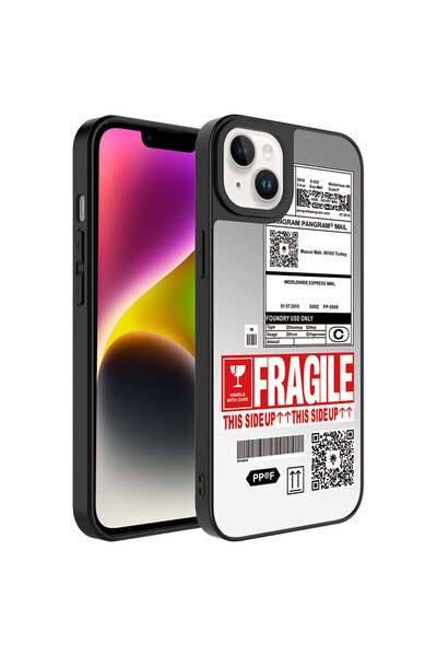 UnDePlus Apple iPhone 14 Plus Kılıf Aynalı Desenli Kamera Korumalı Parlak Mir...