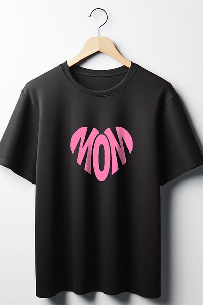 Vordevia Μπλουζάκι με στάμπα Mom Heart Oversize Crew Neck