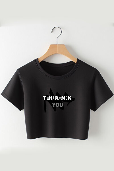 Vordevia Hvala vam Štampano Skraćeni kroj majica